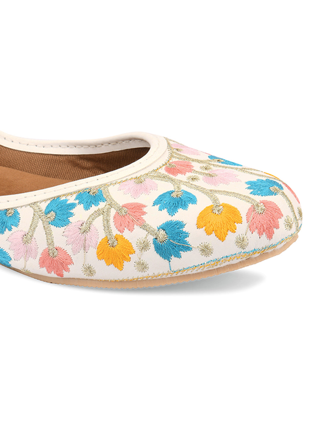 Desi Colour Women Indian Ethnic Footwear-Multi Heavy Work-LR | Grocsy