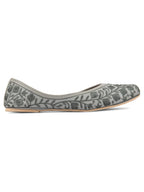 Desi Colour Women Indian Ethnic Footwear-Grey Heavy Work-LR | Grocsy