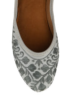 Desi Colour Women Indian Ethnic Footwear-Grey Heavy Work-LR | Grocsy