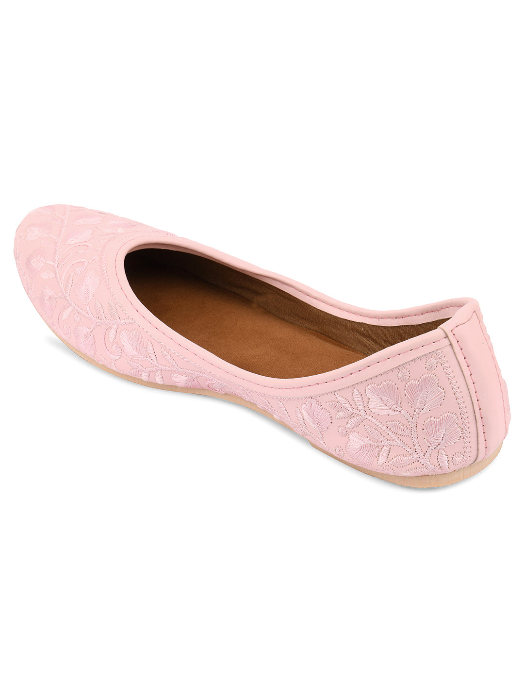 Desi Colour Women Indian Ethnic Footwear-Pink Heavy Work-LR | Grocsy