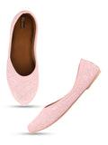Desi Colour Women Indian Ethnic Footwear-Pink Heavy Work-LR | Grocsy