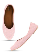 Desi Colour Women Indian Ethnic Footwear-Pink Heavy Work-LR | Grocsy