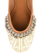Desi Colour Women Indian Ethnic Footwear-Off White-Gungroo | Grocsy