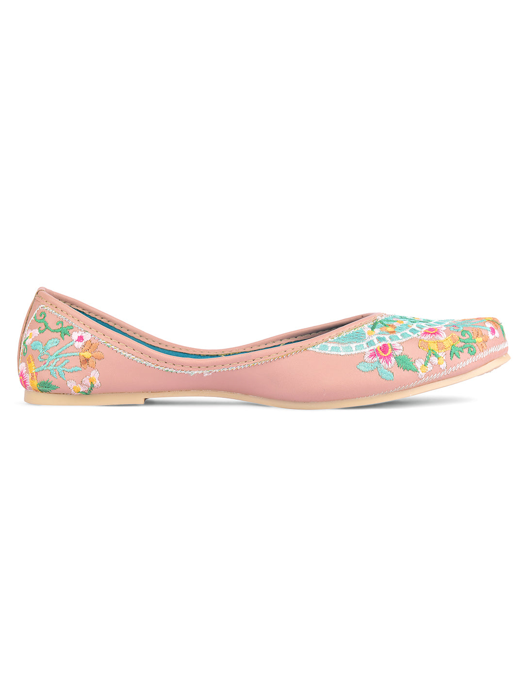 Desi Colour Women Indian Ethnic Footwear-Dual Colour Emb | Grocsy