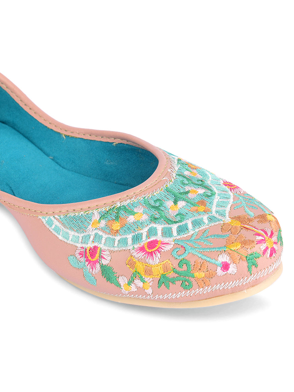 Desi Colour Women Indian Ethnic Footwear-Dual Colour Emb | Grocsy
