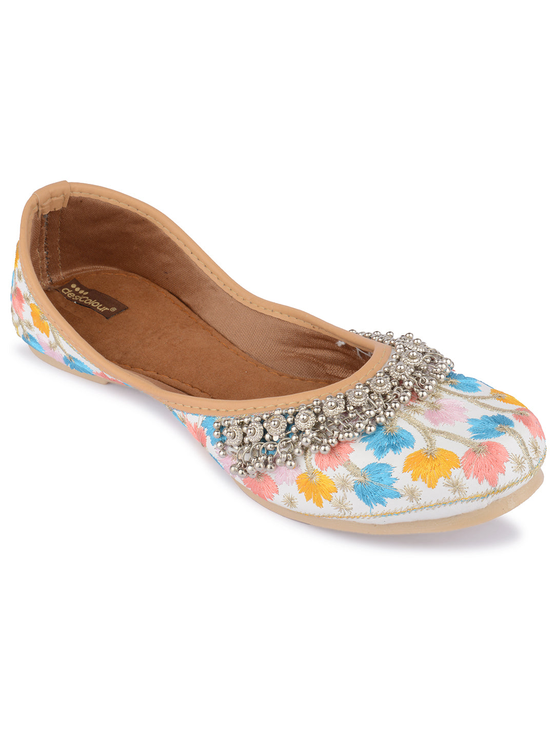 Desi Colour Women Indian Ethnic Footwear-Multi Gungroo | Grocsy