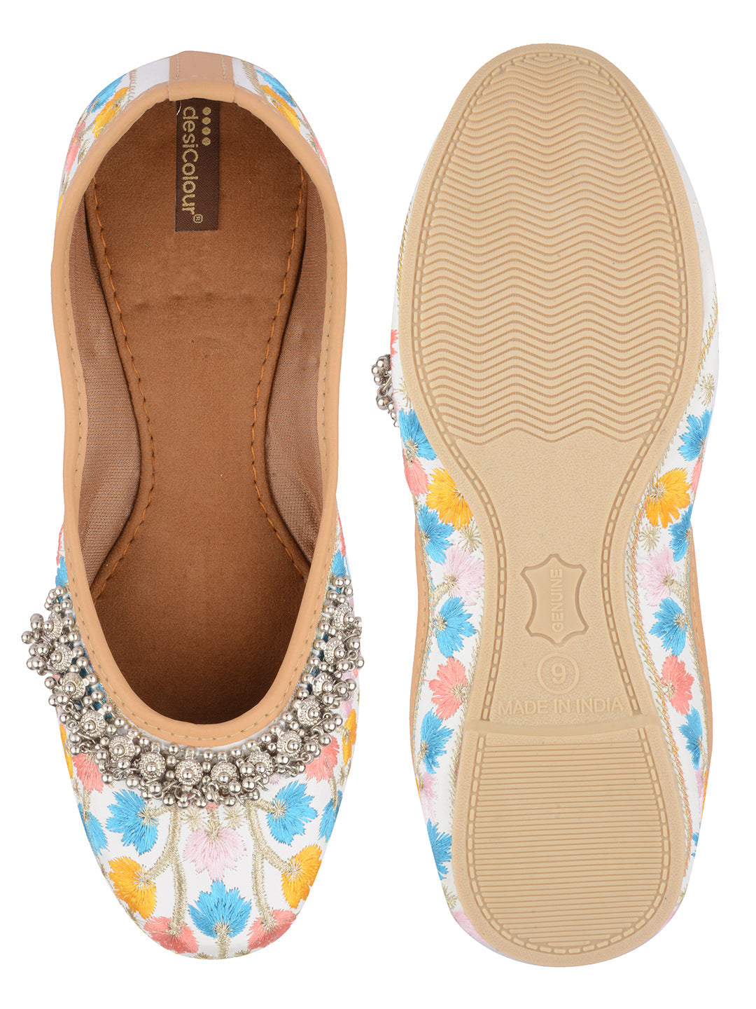 Desi Colour Women Indian Ethnic Footwear-Multi Gungroo | Grocsy