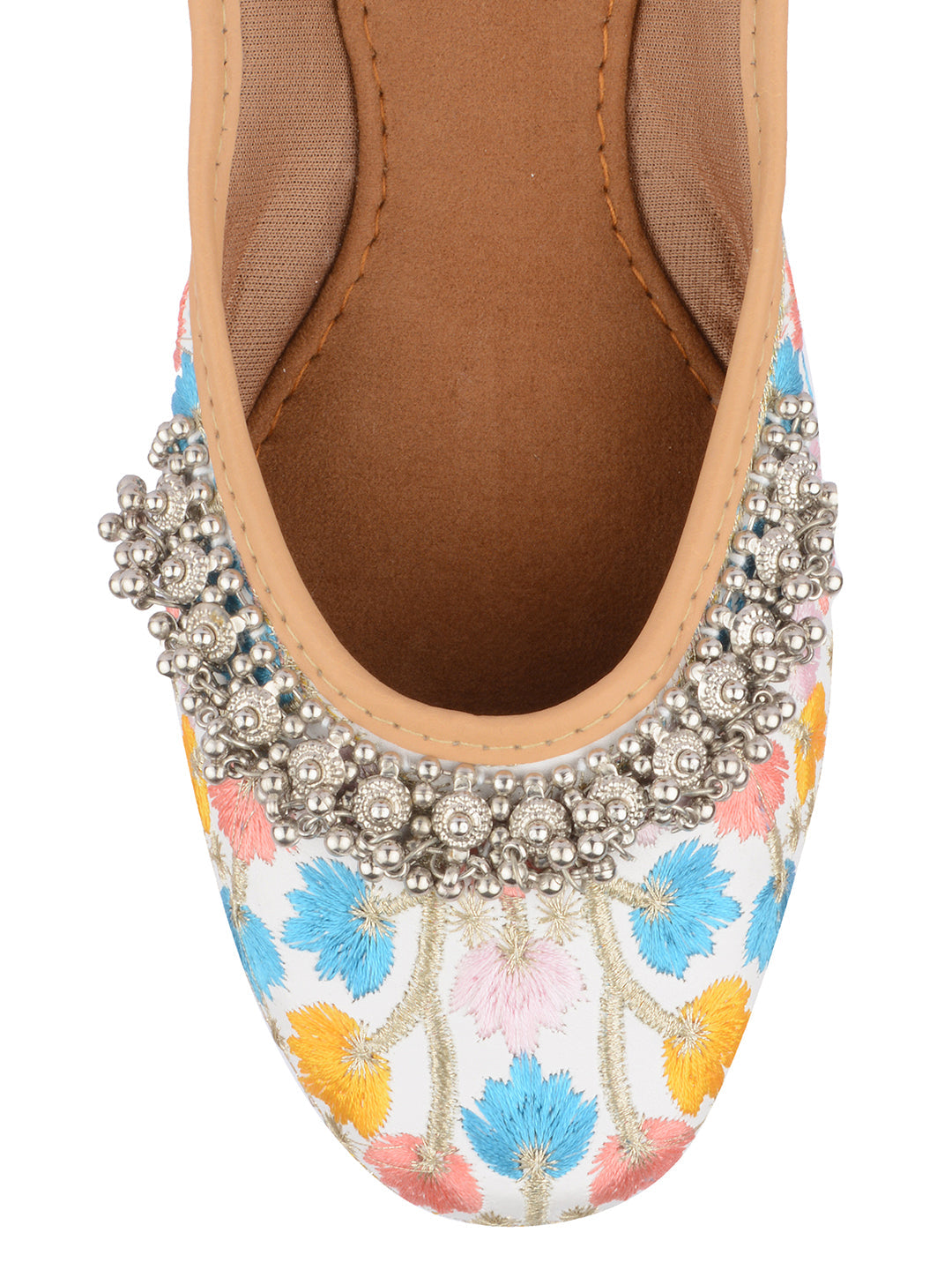 Desi Colour Women Indian Ethnic Footwear-Multi Gungroo | Grocsy