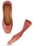 Desi Colour Women Indian Ethnic Footwear-Polish-Dark Brown 1 | Grocsy