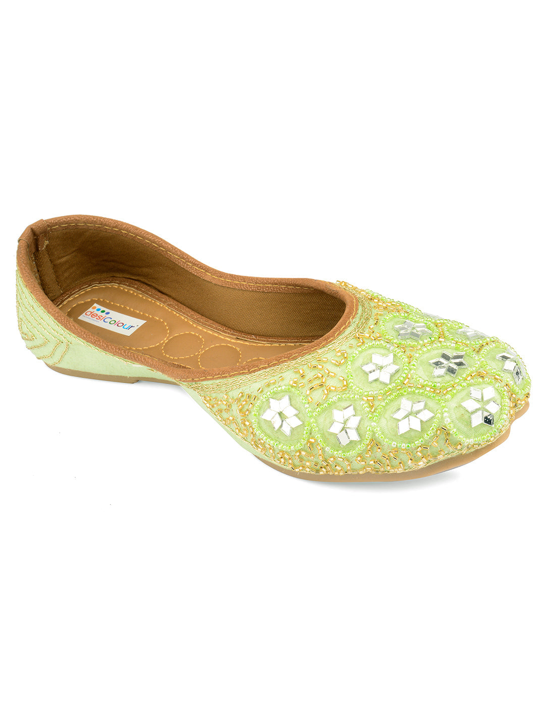 Desi Colour Women Indian Ethnic Footwear-Party Wear Mirror Work | Grocsy