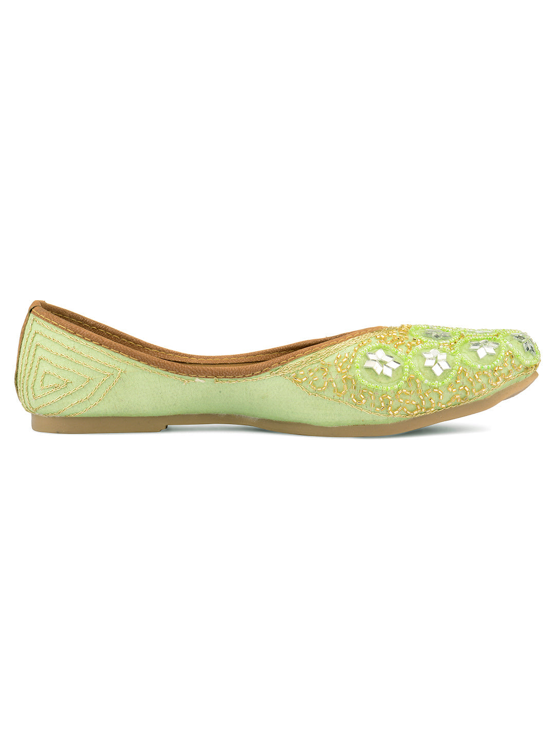 Desi Colour Women Indian Ethnic Footwear-Party Wear Mirror Work | Grocsy