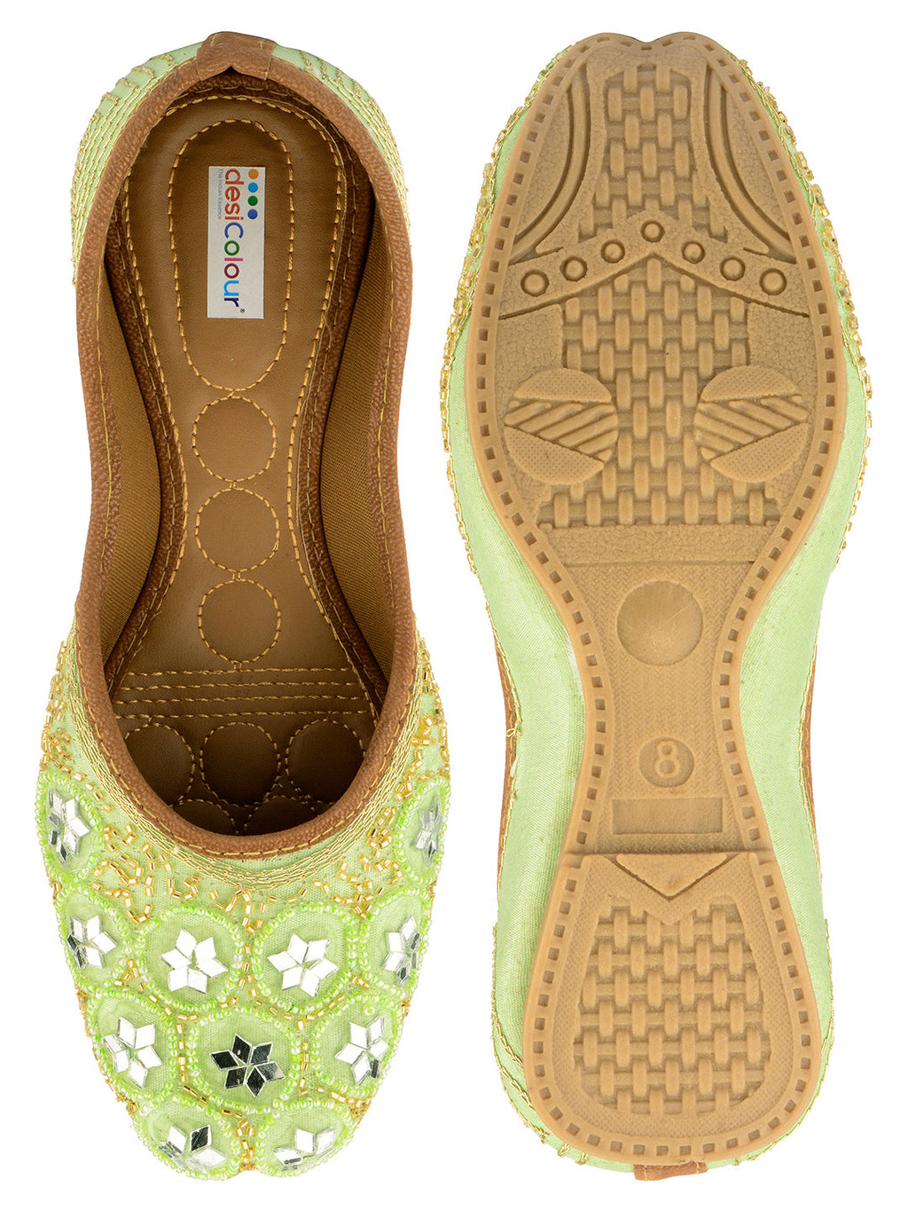 Desi Colour Women Indian Ethnic Footwear-Party Wear Mirror Work | Grocsy
