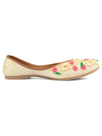 Desi Colour Women Indian Ethnic Footwear-Party Wear Multi Colour Thread Work | Grocsy