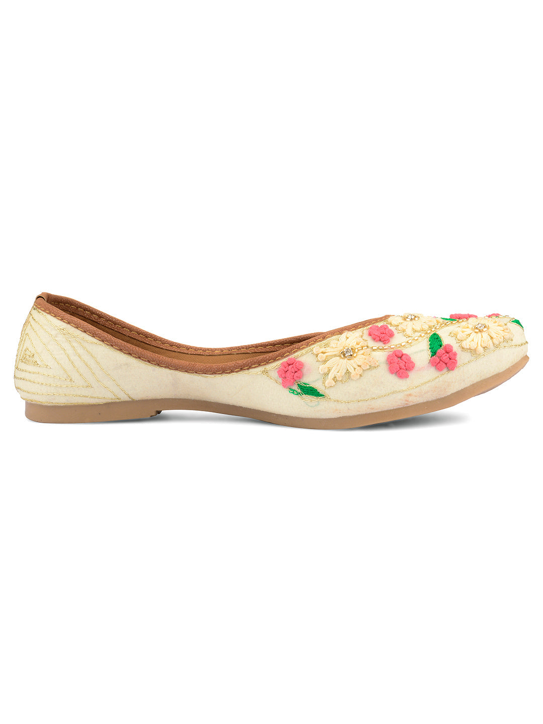 Desi Colour Women Indian Ethnic Footwear-Party Wear Multi Colour Thread Work | Grocsy