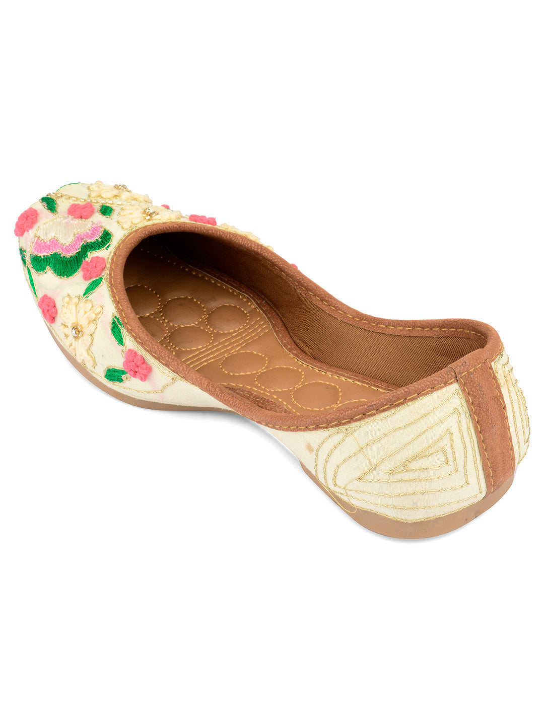 Desi Colour Women Indian Ethnic Footwear-Party Wear Multi Colour Thread Work | Grocsy