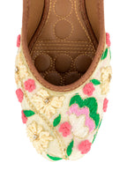 Desi Colour Women Indian Ethnic Footwear-Party Wear Multi Colour Thread Work | Grocsy