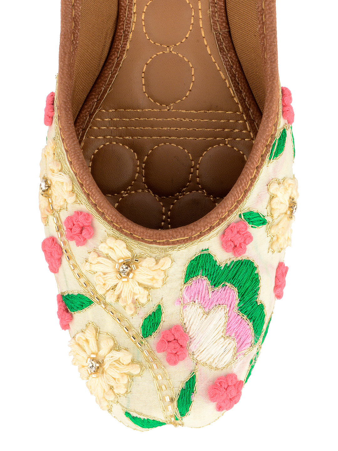Desi Colour Women Indian Ethnic Footwear-Party Wear Multi Colour Thread Work | Grocsy