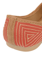 Desi Colour Women Indian Ethnic Footwear-Red Half Wheel | Grocsy