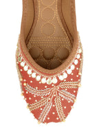 Desi Colour Women Indian Ethnic Footwear-Red Half Wheel | Grocsy