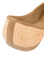 Desi Colour Women Indian Ethnic Footwear-Peach Gold Emb | Grocsy