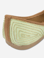 Desi Colour Women Indian Ethnic Footwear-Sea Green Pearl Web | Grocsy