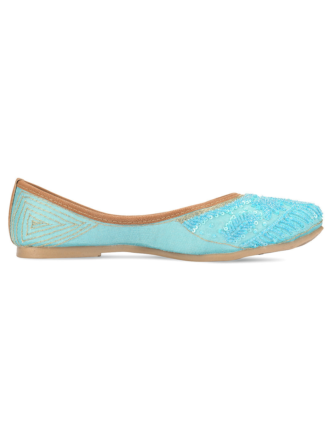 Desi Colour Women Indian Ethnic Footwear-Party Wear Firoji Pearl Work | Grocsy