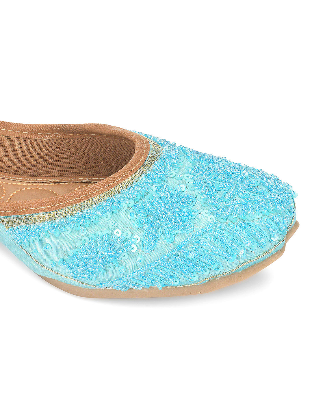 Desi Colour Women Indian Ethnic Footwear-Party Wear Firoji Pearl Work | Grocsy