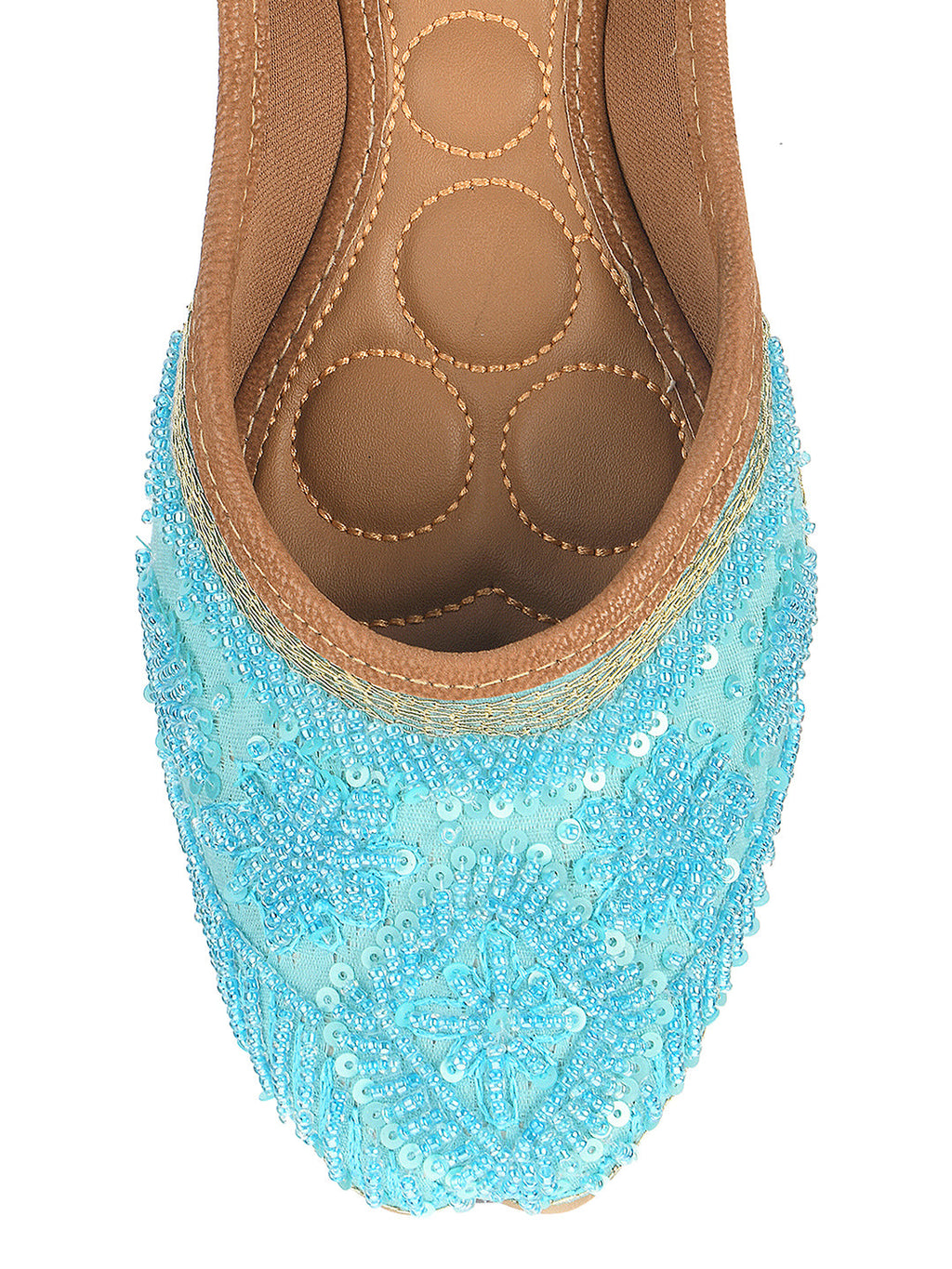 Desi Colour Women Indian Ethnic Footwear-Party Wear Firoji Pearl Work | Grocsy