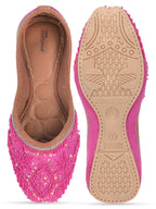 Desi Colour Women Indian Ethnic Footwear-Pink Pearl | Grocsy