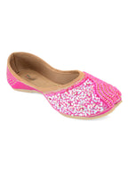 Desi Colour Women Indian Ethnic Footwear-Hot Pink Shine | Grocsy