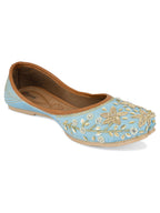 Desi Colour Women Indian Ethnic Footwear-Firoji Dabka | Grocsy