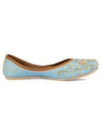 Desi Colour Women Indian Ethnic Footwear-Firoji Dabka | Grocsy