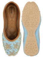 Desi Colour Women Indian Ethnic Footwear-Firoji Dabka | Grocsy