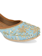 Desi Colour Women Indian Ethnic Footwear-Firoji Dabka | Grocsy