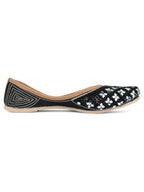 Desi Colour Women Indian Ethnic Footwear-Mirror Art- Black | Grocsy