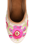 Desi Colour Women Indian Ethnic Footwear-Pink Multi | Grocsy