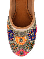 Desi Colour Women Indian Ethnic Footwear-Pink Multi Colour | Grocsy