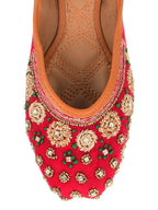 Desi Colour Women Indian Ethnic Footwear-Velvet Pink | Grocsy