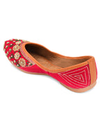 Desi Colour Women Indian Ethnic Footwear-Velvet Pink | Grocsy