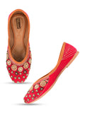 Desi Colour Women Indian Ethnic Footwear-Velvet Pink | Grocsy