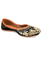 Desi Colour Women Indian Ethnic Footwear-Velvet Black | Grocsy