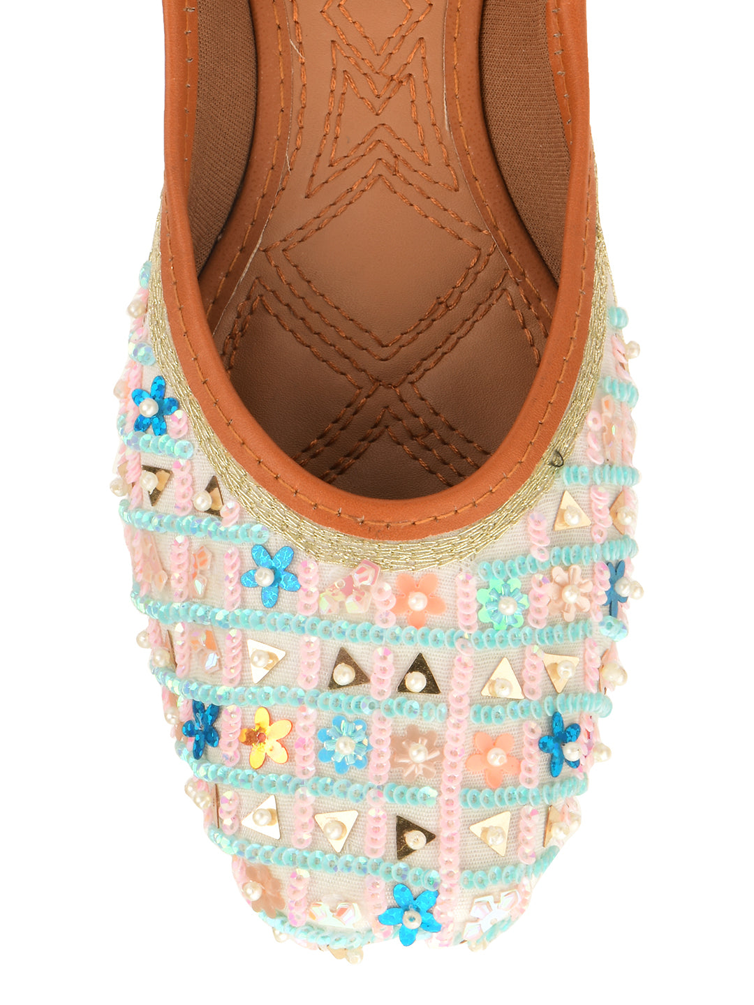 Desi Colour Women Indian Ethnic Footwear-Multi Star | Grocsy