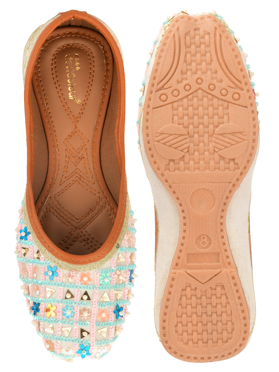 Desi Colour Women Indian Ethnic Footwear-Multi Star | Grocsy