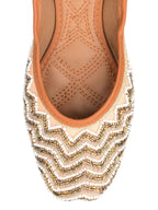 Desi Colour Women Indian Ethnic Footwear-Part Wear Peach Pearl Work | Grocsy