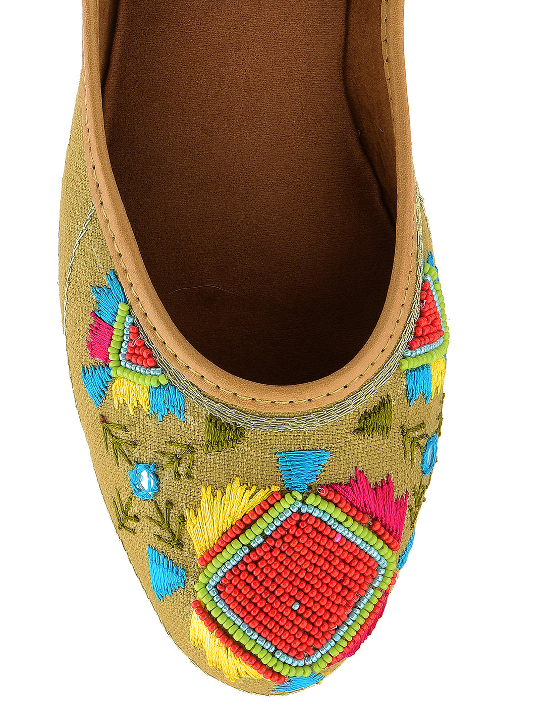 Desi Colour Women Indian Ethnic Footwear-Daily Wear Jute Rhombus | Grocsy