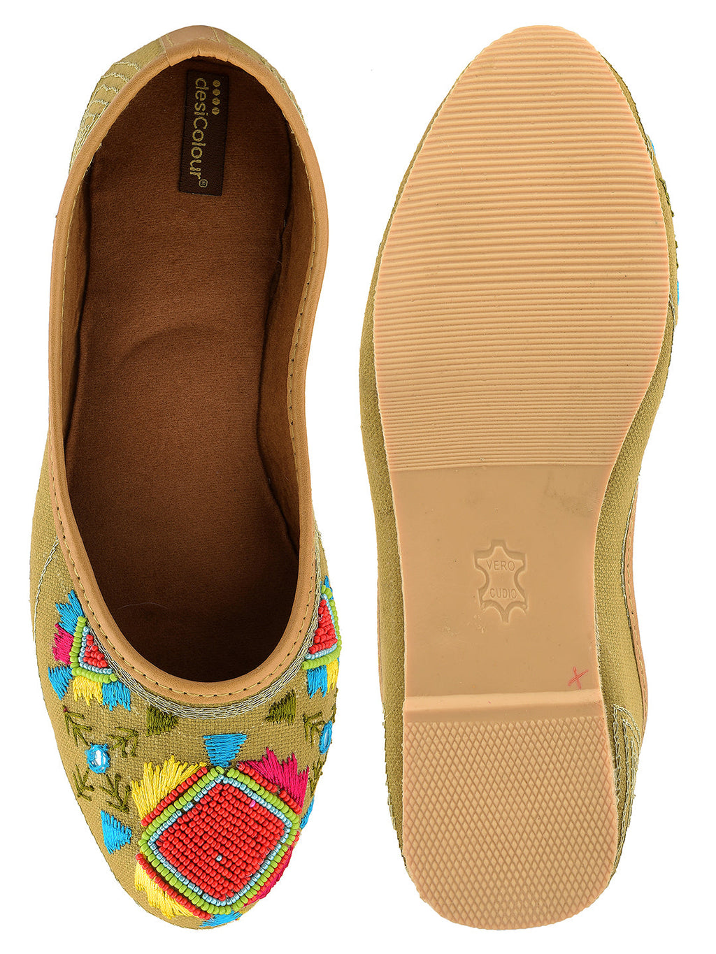 Desi Colour Women Indian Ethnic Footwear-Daily Wear Jute Rhombus | Grocsy