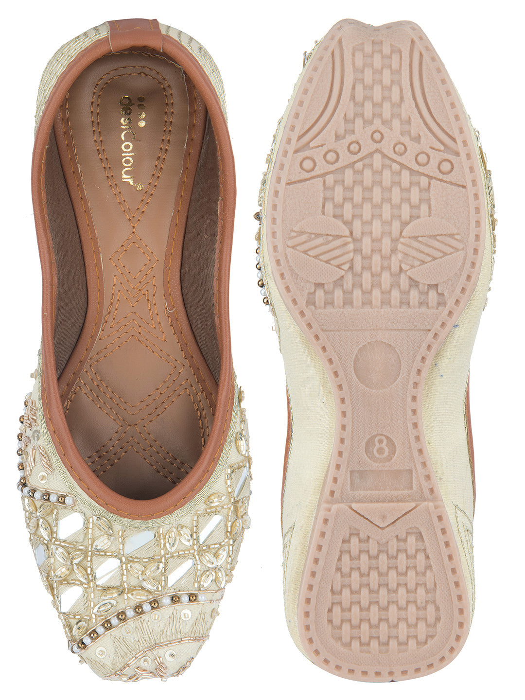 Desi Colour Women Indian Ethnic Footwear-Heavy Emb -1 | Grocsy