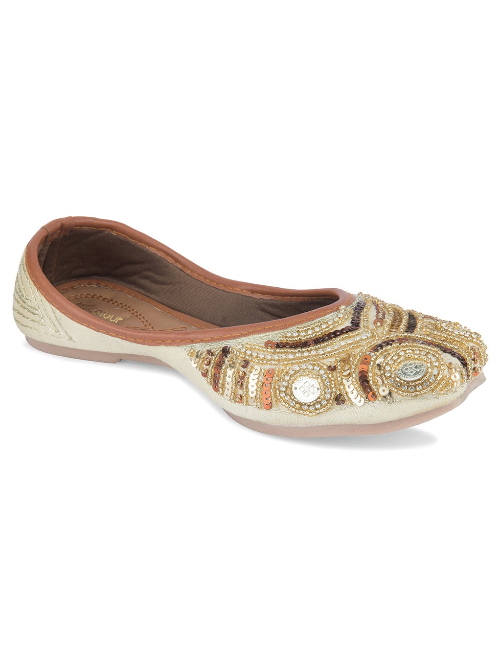 Desi Colour Women Indian Ethnic Footwear-Heavy Emb -2 | Grocsy
