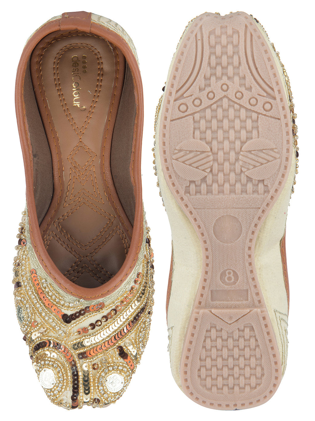 Desi Colour Women Indian Ethnic Footwear-Heavy Emb -2 | Grocsy
