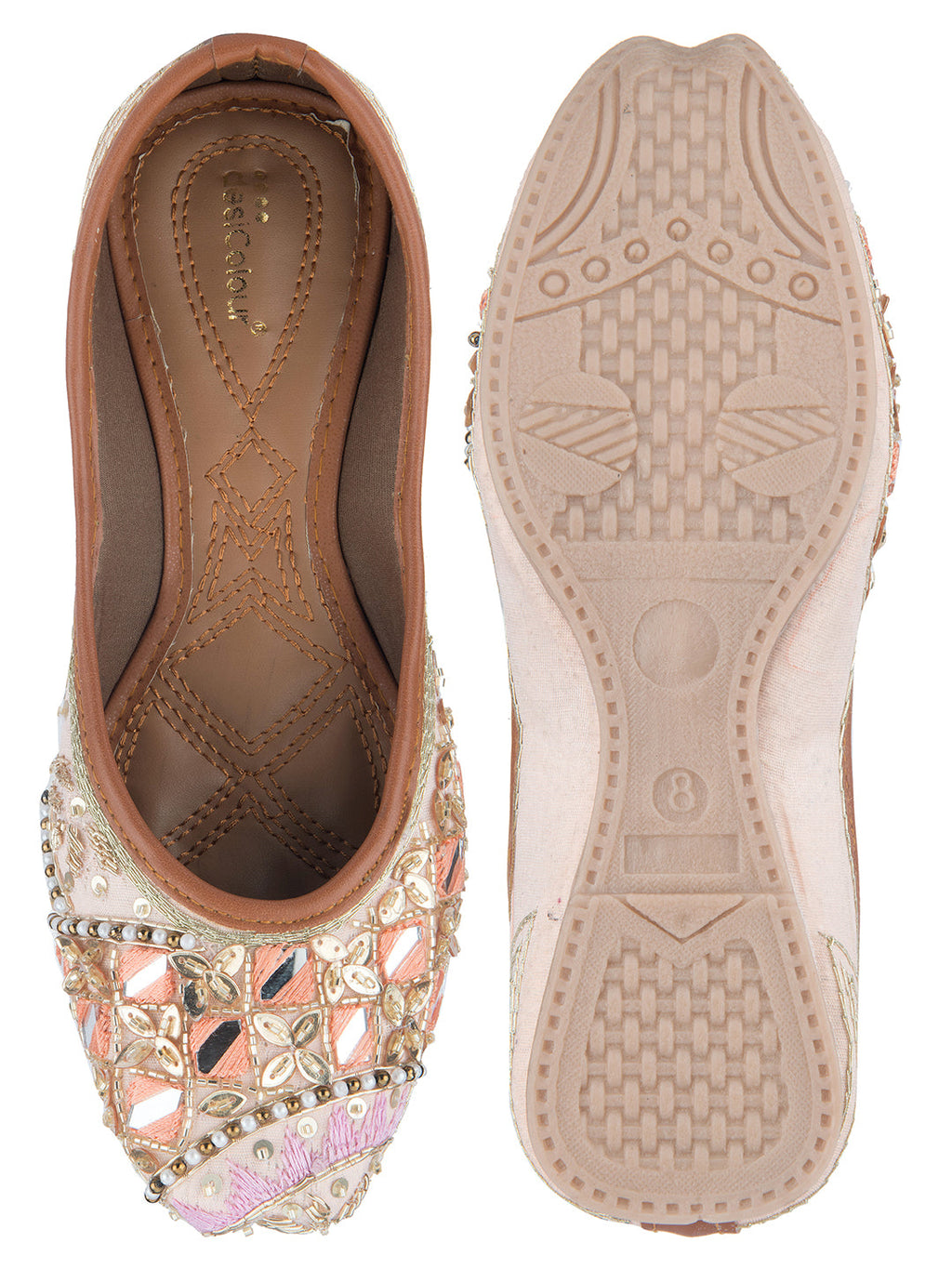 Desi Colour Women Indian Ethnic Footwear-Heavy Emb -4 | Grocsy